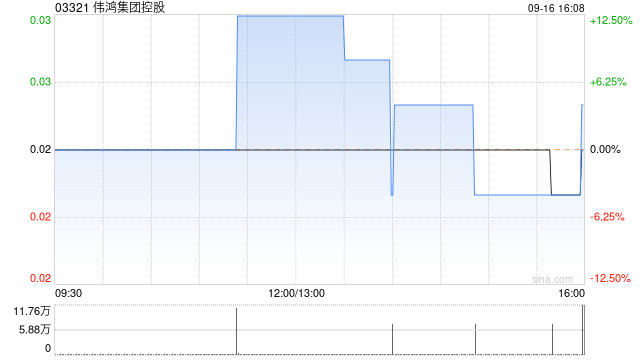 伟鸿集团控股拟折让20%配股最高净筹约199万港元